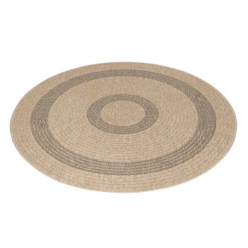Outdoor Teppich COMILLA Schwarz 80 cm Rund