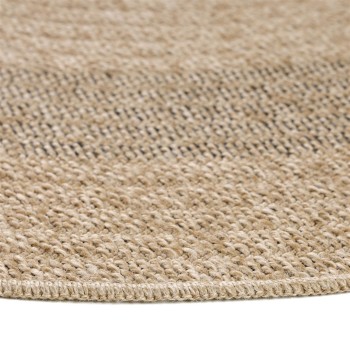 Outdoor Teppich COMILLA Schwarz 80 cm Rund