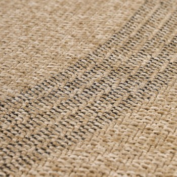 Outdoor Teppich COMILLA Schwarz 80 cm Rund