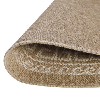 Outdoor Teppich COMILLA Beige 120 cm Rund