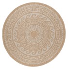 Outdoor Teppich COMILLA Beige 120 cm Rund