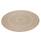 Outdoor Teppich COMILLA Beige 120 cm Rund