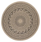 Outdoor Teppich COMILLA Schwarz 120 cm Rund