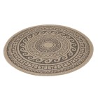 Outdoor Teppich COMILLA Schwarz 120 cm Rund