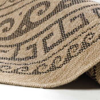 Outdoor Teppich COMILLA Schwarz 80 cm Rund