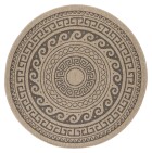 Outdoor Teppich COMILLA Schwarz 80 cm Rund