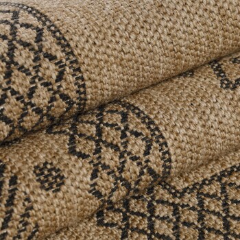 Outdoor Teppich DHAKA Schwarz 120 cm x 170 cm