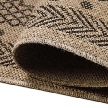 Outdoor Teppich DHAKA Schwarz 200 cm x 290 cm