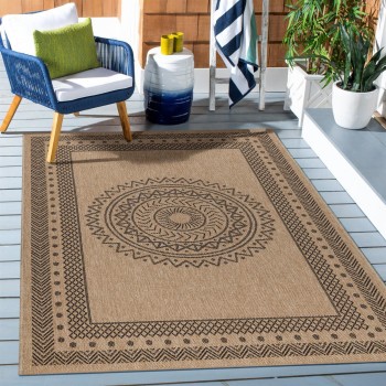 Outdoor Teppich DHAKA Schwarz 280 x 370 cm