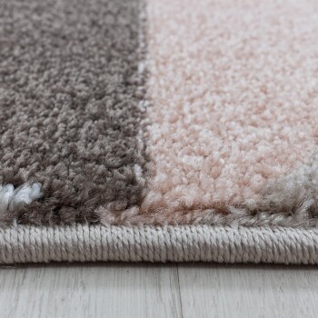 Kurzflor Teppich EFOR Rosa 80 x 250 cm