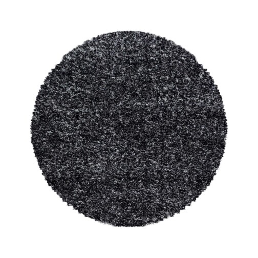 Hochflor Teppich ENJOY Anthrazit 120 cm Rund