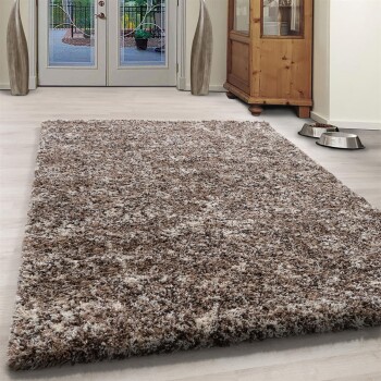 Hochflor Teppich ENJOY Beige 80 x 150 cm