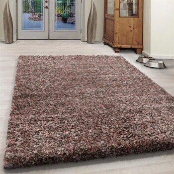 Hochflor Teppich ENJOY Rosa 120 cm x 170 cm