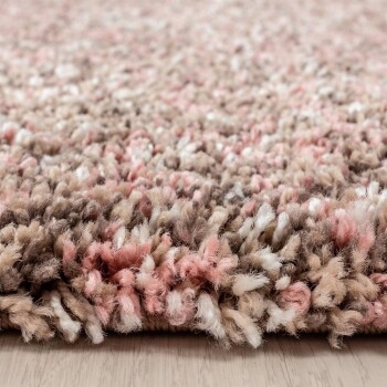 Hochflor Teppich ENJOY Rosa 120 cm x 170 cm