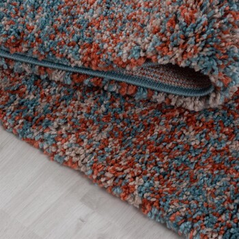 Hochflor Teppich ENJOY Terrakotta 80 x 150 cm