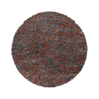 Hochflor Teppich ENJOY Terrakotta 120 cm Rund