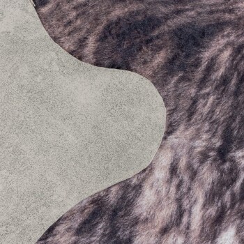 Waschbarer Teppich ETOSHA Braun 100 cm x 135 cm