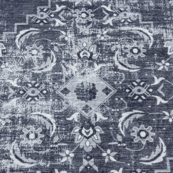 Waschbarer Teppich FIESTA Schwarz 80 x 250 cm