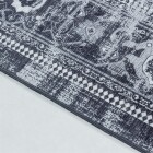 Waschbarer Teppich FIESTA Schwarz 80 x 250 cm