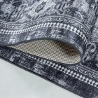 Waschbarer Teppich FIESTA Schwarz 80 x 250 cm