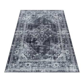 Waschbarer Teppich FIESTA Schwarz 140 x 200 cm