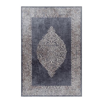 Waschbarer Teppich FIESTA Schwarz 80 x 150 cm