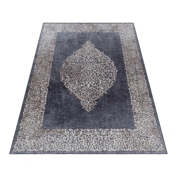 Waschbarer Teppich FIESTA Schwarz 80 x 150 cm
