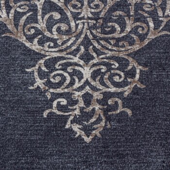 Waschbarer Teppich FIESTA Schwarz 80 x 250 cm