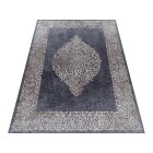 Waschbarer Teppich FIESTA Schwarz 80 x 250 cm
