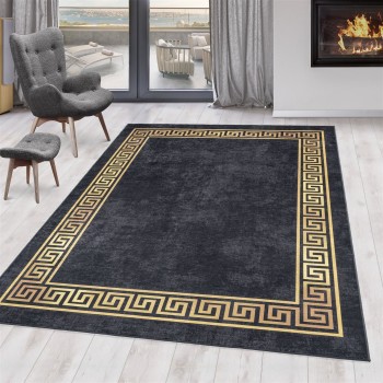 Waschbarer Teppich FIESTA Schwarz 140 x 200 cm