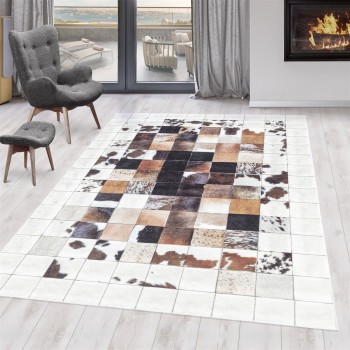 Waschbarer Teppich FIESTA Weiß 120 cm x 170 cm