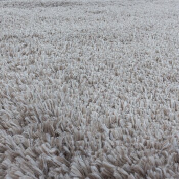 Hochflor Teppich FLUFFY Beige 60 x 110 cm