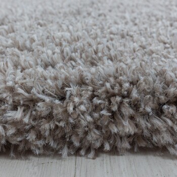 Hochflor Teppich FLUFFY Beige 200 cm x 290 cm