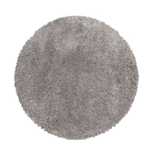 Hochflor Teppich FLUFFY Beige 80 cm Rund