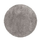 Hochflor Teppich FLUFFY Beige 80 cm Rund