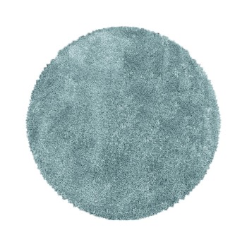 Hochflor Teppich FLUFFY Blau 160 cm Rund