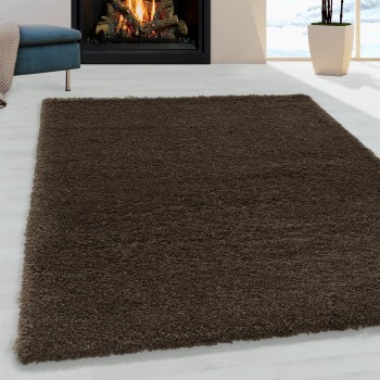 Hochflor Teppich FLUFFY Braun 140 x 200 cm
