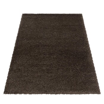 Hochflor Teppich FLUFFY Braun 140 x 200 cm