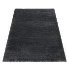 Hochflor Teppich FLUFFY Grau 160 cm x 230 cm