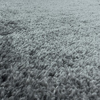 Hochflor Teppich FLUFFY Hellgrau 60 x 110 cm
