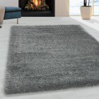 Hochflor Teppich FLUFFY Hellgrau 60 x 110 cm