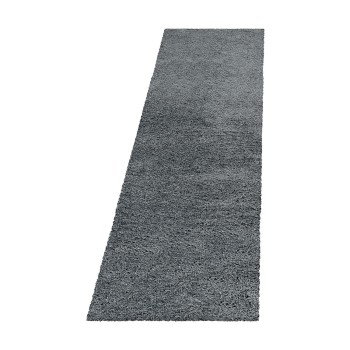 Hochflor Teppich FLUFFY Hellgrau 80 x 250 cm
