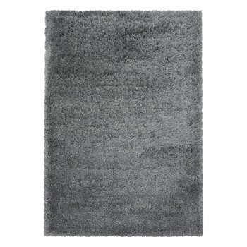 Hochflor Teppich FLUFFY Hellgrau 120 cm x 170 cm