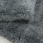 Hochflor Teppich FLUFFY Hellgrau 140 x 200 cm