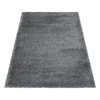 Hochflor Teppich FLUFFY Hellgrau 200 cm x 290 cm