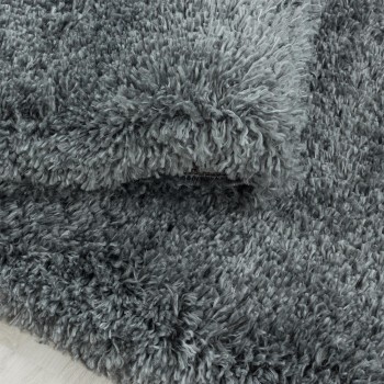 Hochflor Teppich FLUFFY Hellgrau 200 cm x 290 cm