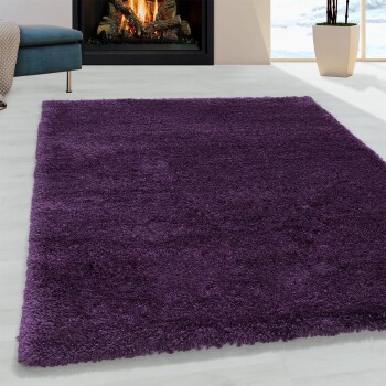 Hochflor Teppich FLUFFY Violett 120 cm x 170 cm