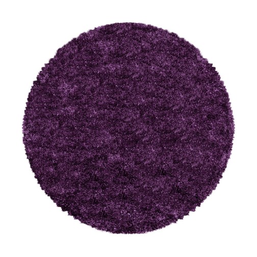Hochflor Teppich FLUFFY Violett 200 cm Rund