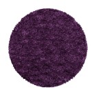 Hochflor Teppich FLUFFY Violett 200 cm Rund