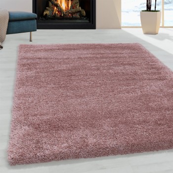 Hochflor Teppich FLUFFY Rosa 240 x 340 cm